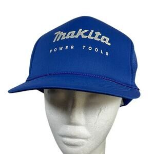 Vintage  Rope Trucker Snapback Hat- Makita Tools- Dark Blue Mesh preowned